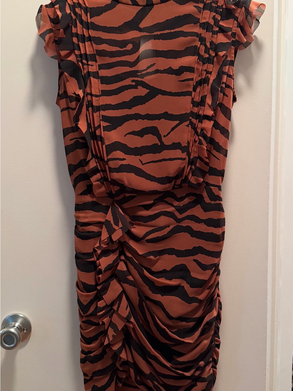 Animal Print AllSaints Rust and Black Mini Dress